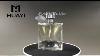 Black Stripe & Clear Glass Vintage Victorian Antique Vial Perfume Scent Bottle